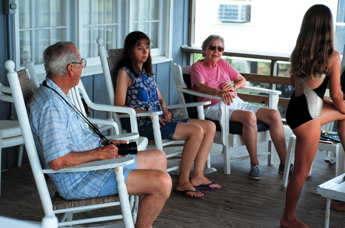 On the back porch of the Seabiscuit