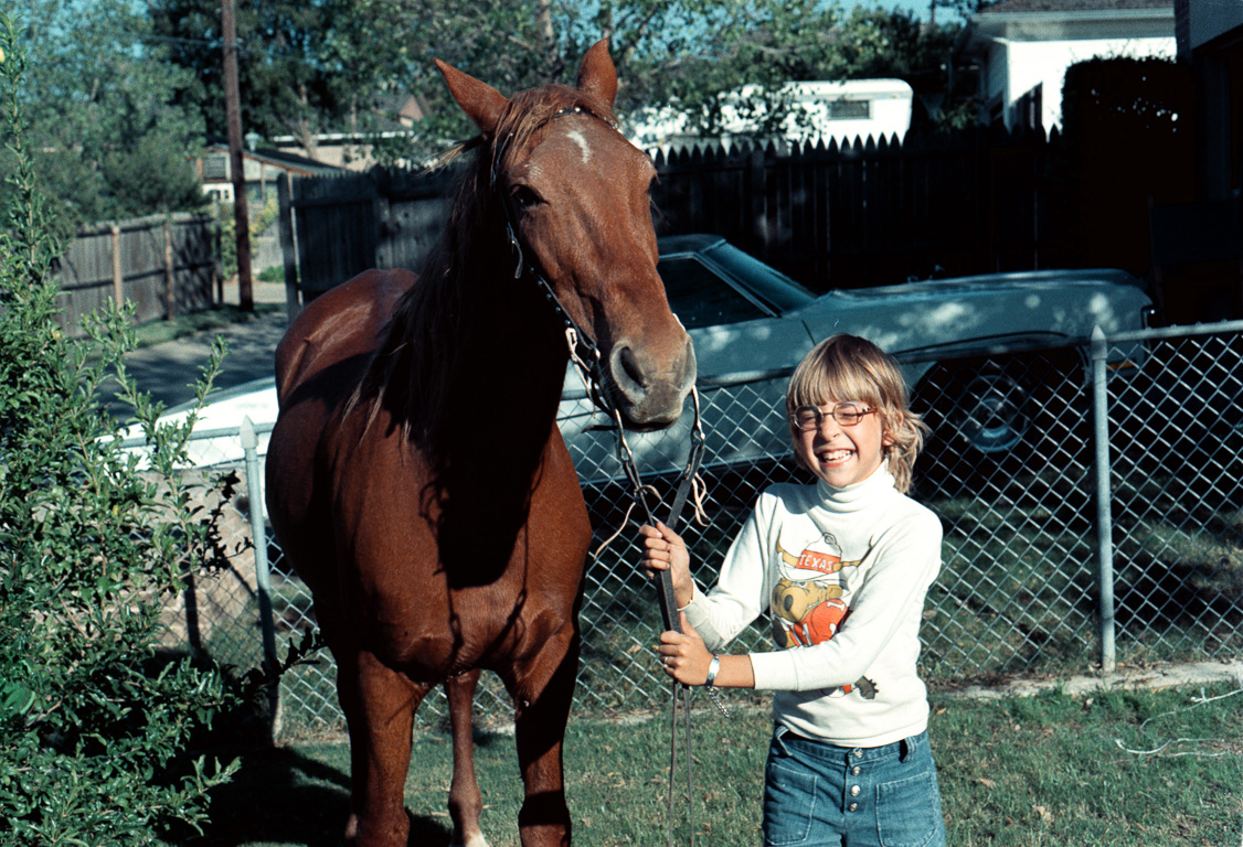 Scherre & her horse, Red