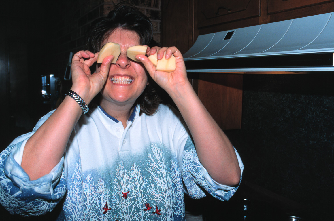 Scherre making mashed potatoes