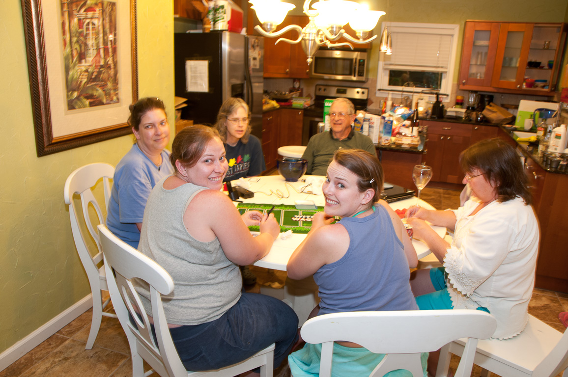 Playing games in the beach house