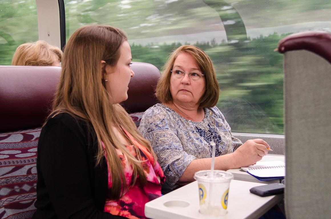 Megan & Martha on the Denali train