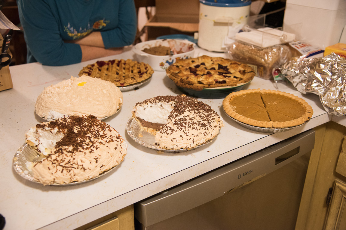 Six pies for Thanksgiving