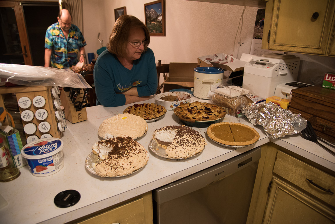 Martha is eyeing all the pies