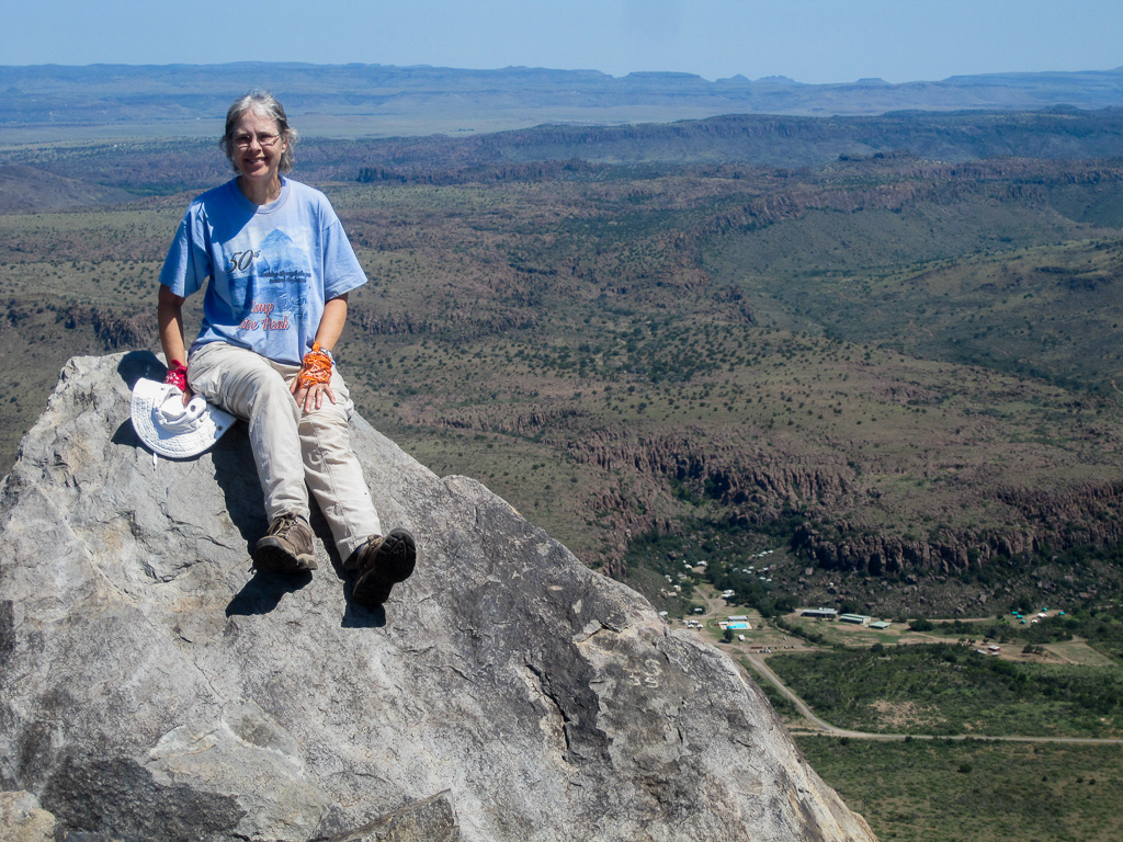 Sarah on Mitre Peak