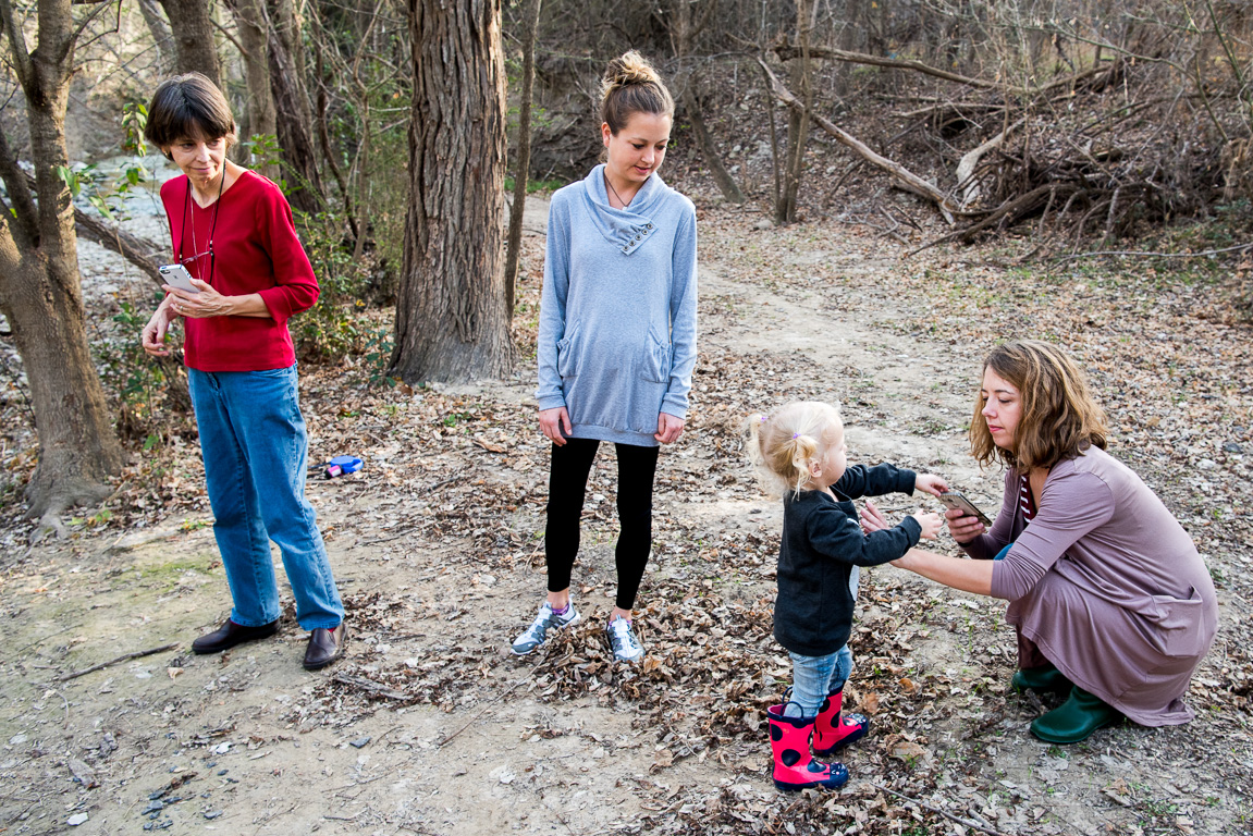 Playing with Casey at the creek