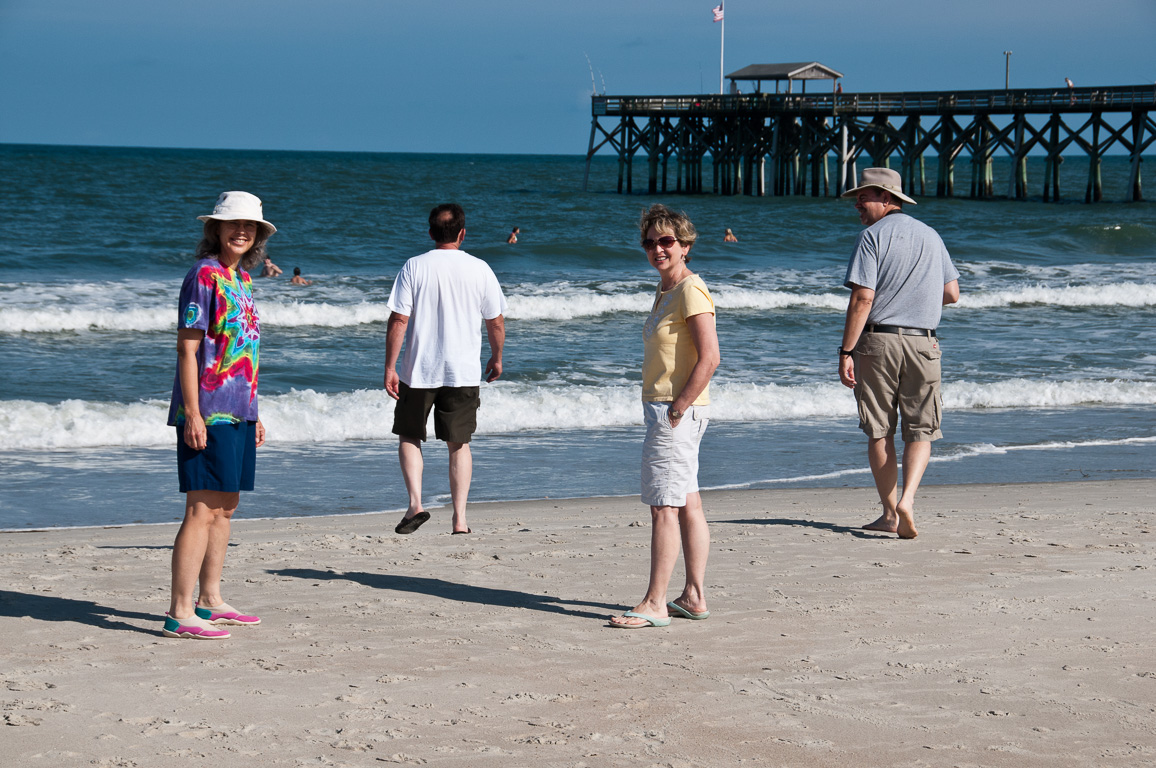 Sarah, Kent, Susan & Henry on the beach