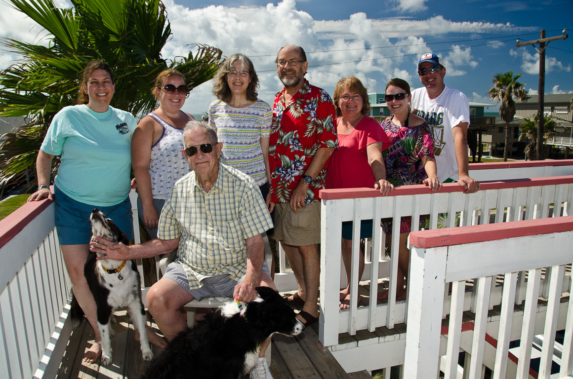 The family at the beach house