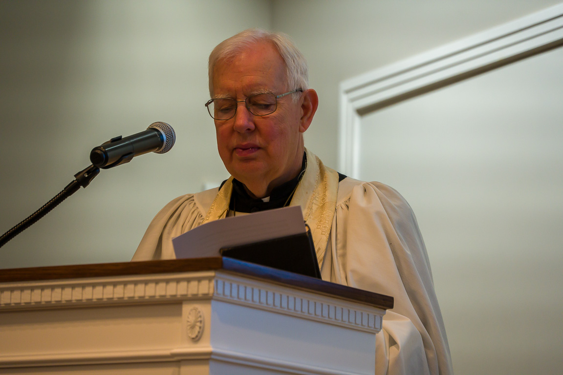 Jim conducted the service at Charlie Peet's Funeral